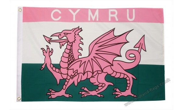 Cymru Pink 5ft x 3ft Flag- CLEARANCE